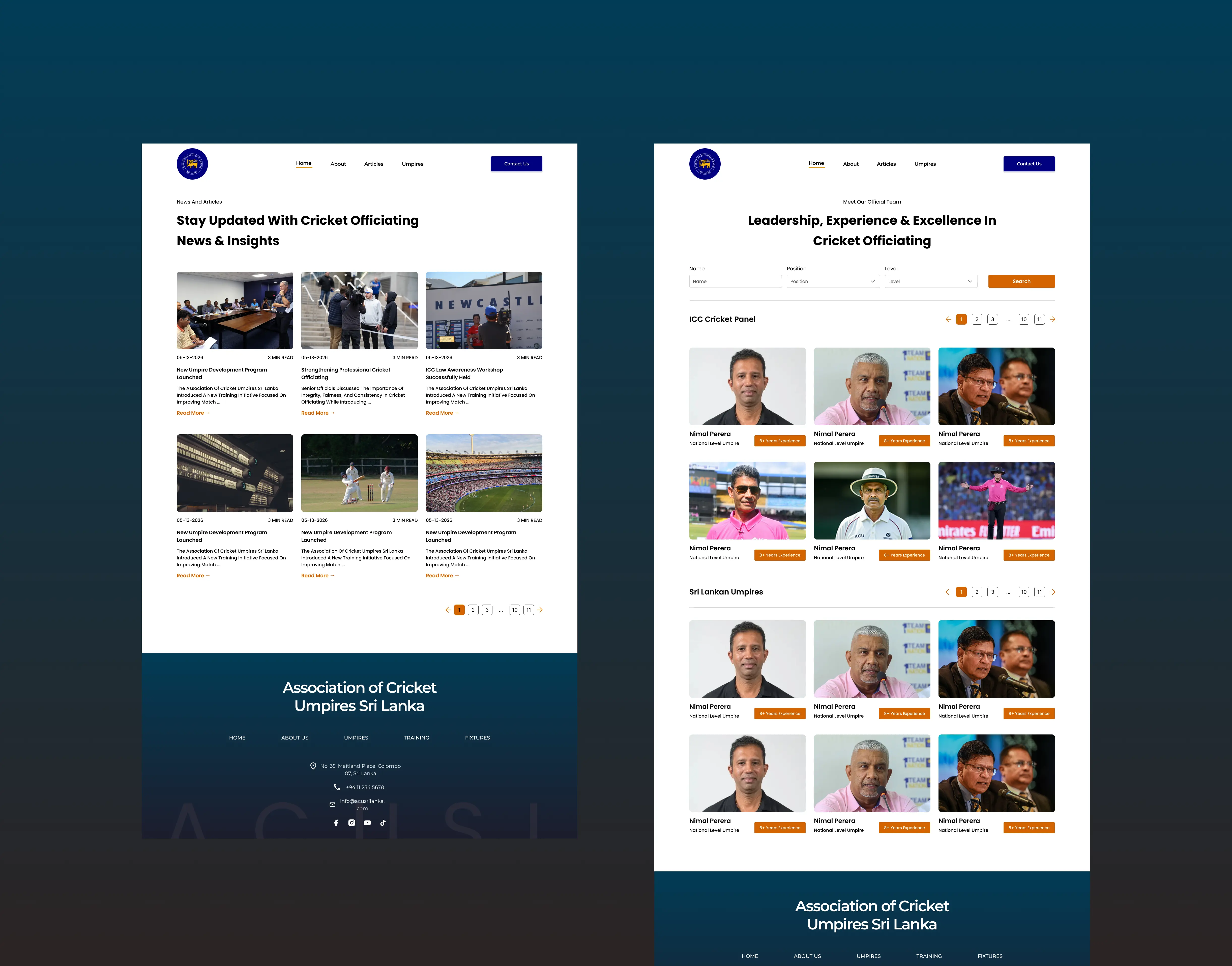 Umpire Association — Sports Association UI