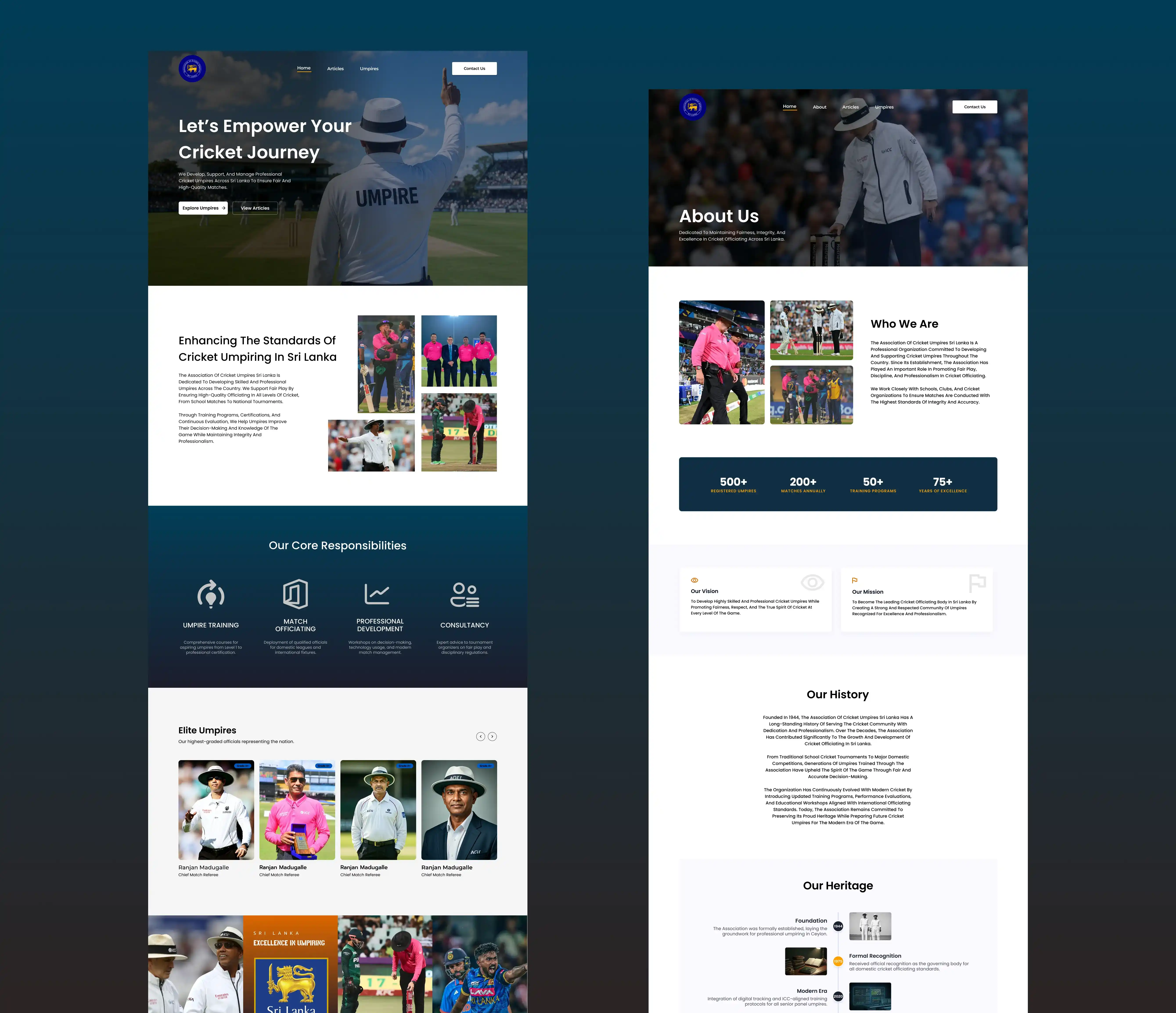 Umpire Association — Sports Association UI