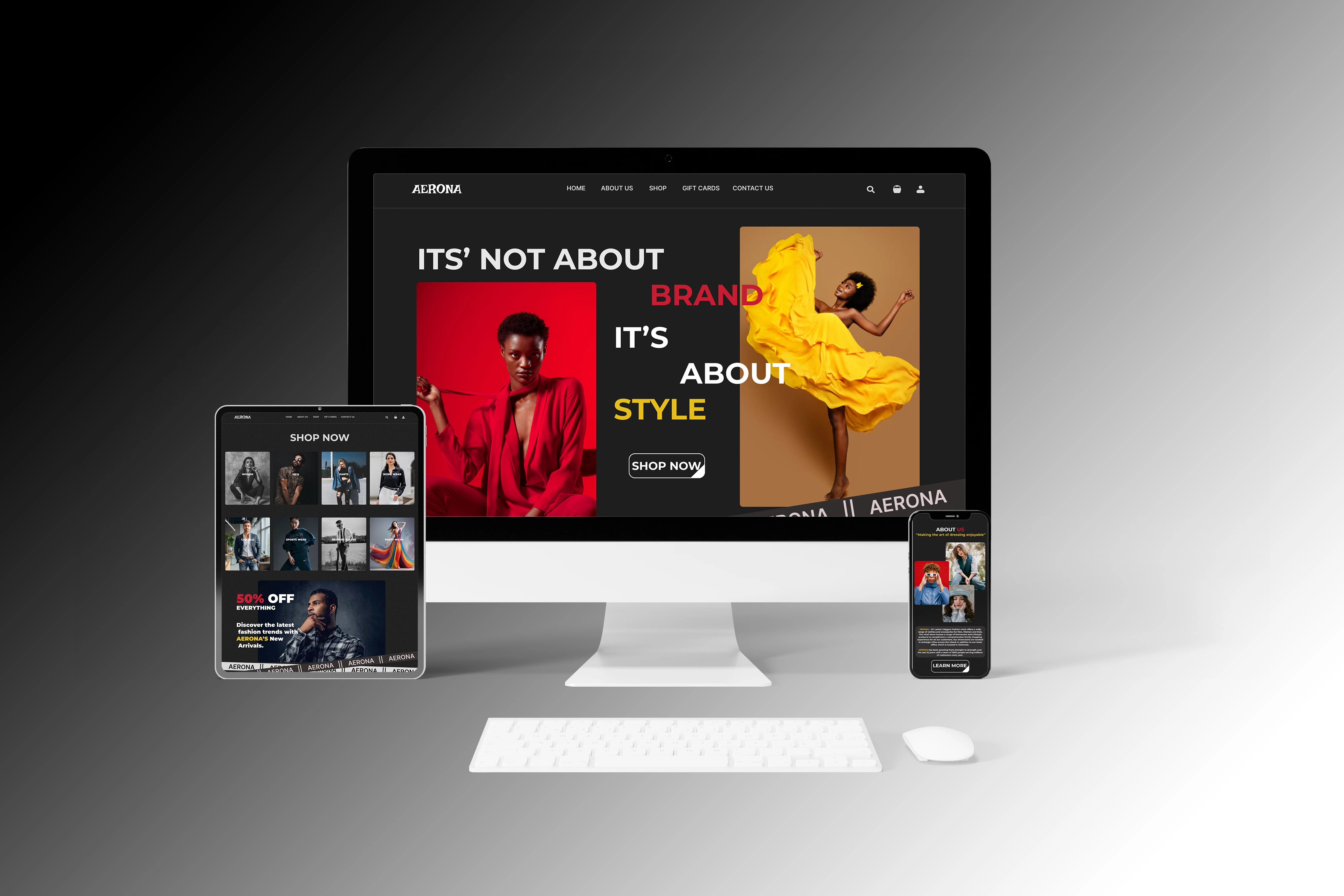 Aerona Shop — E-Commerce UI