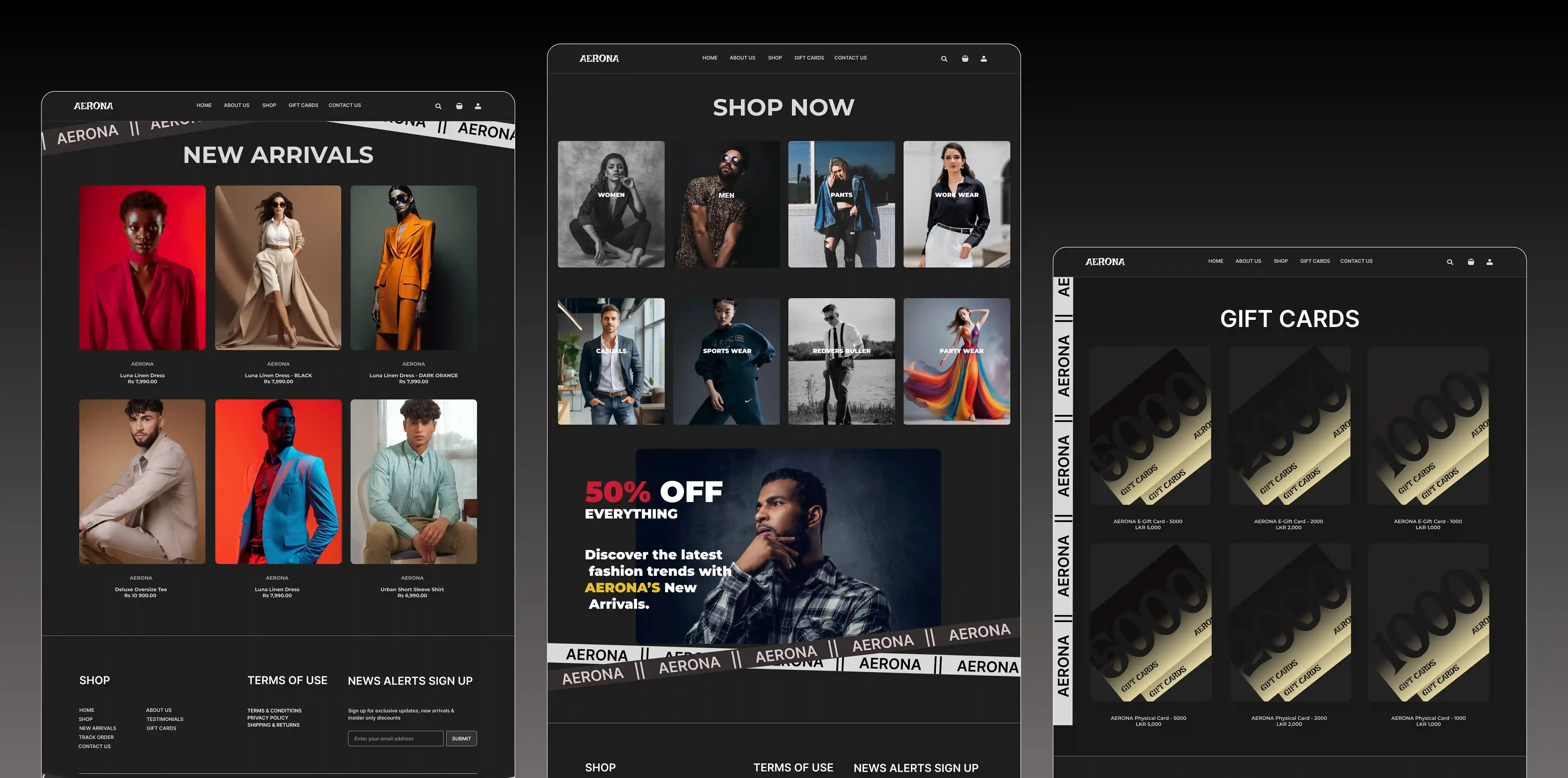 Aerona Shop — E-Commerce UI