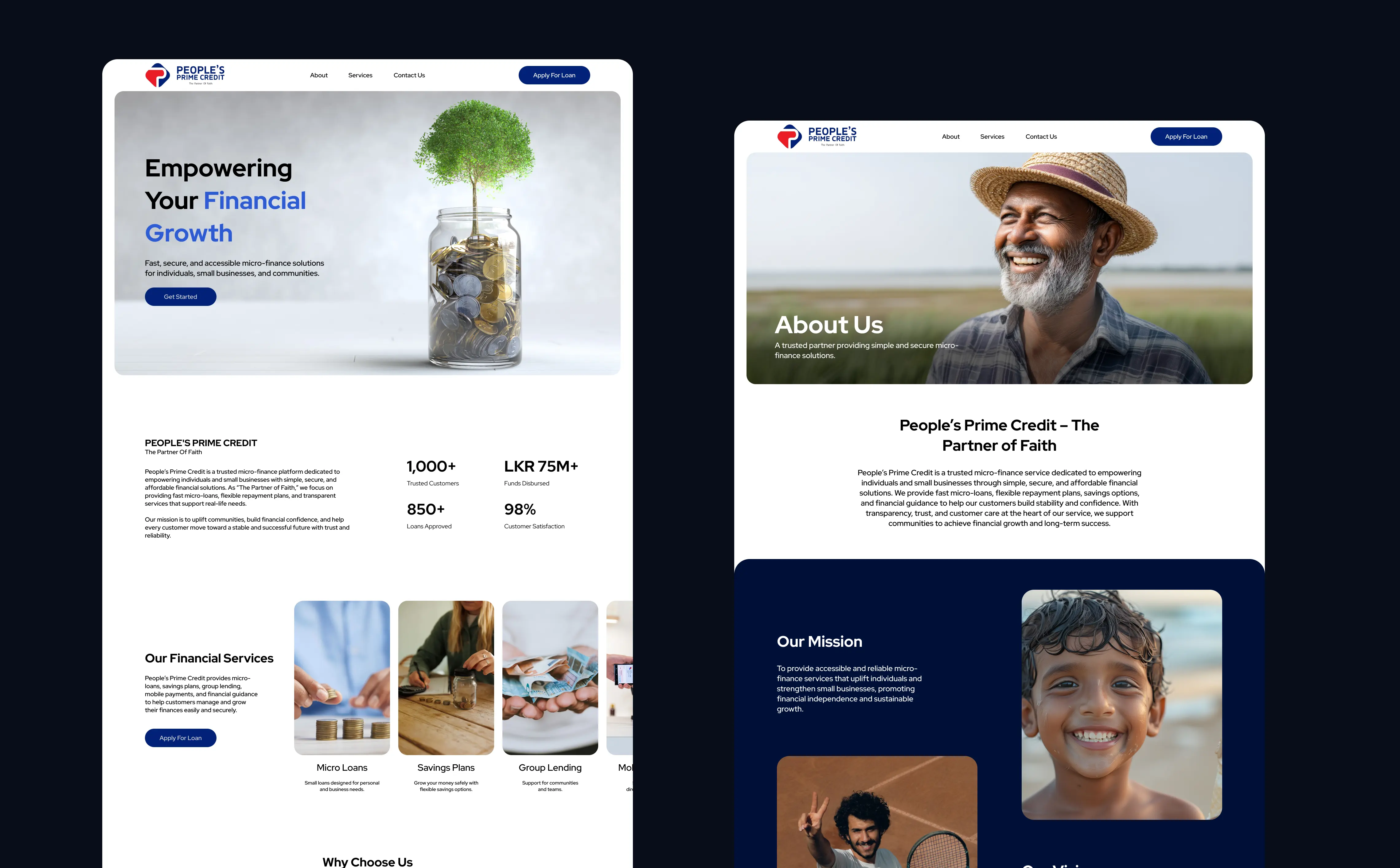 People's Prime Credit — Web Application UI