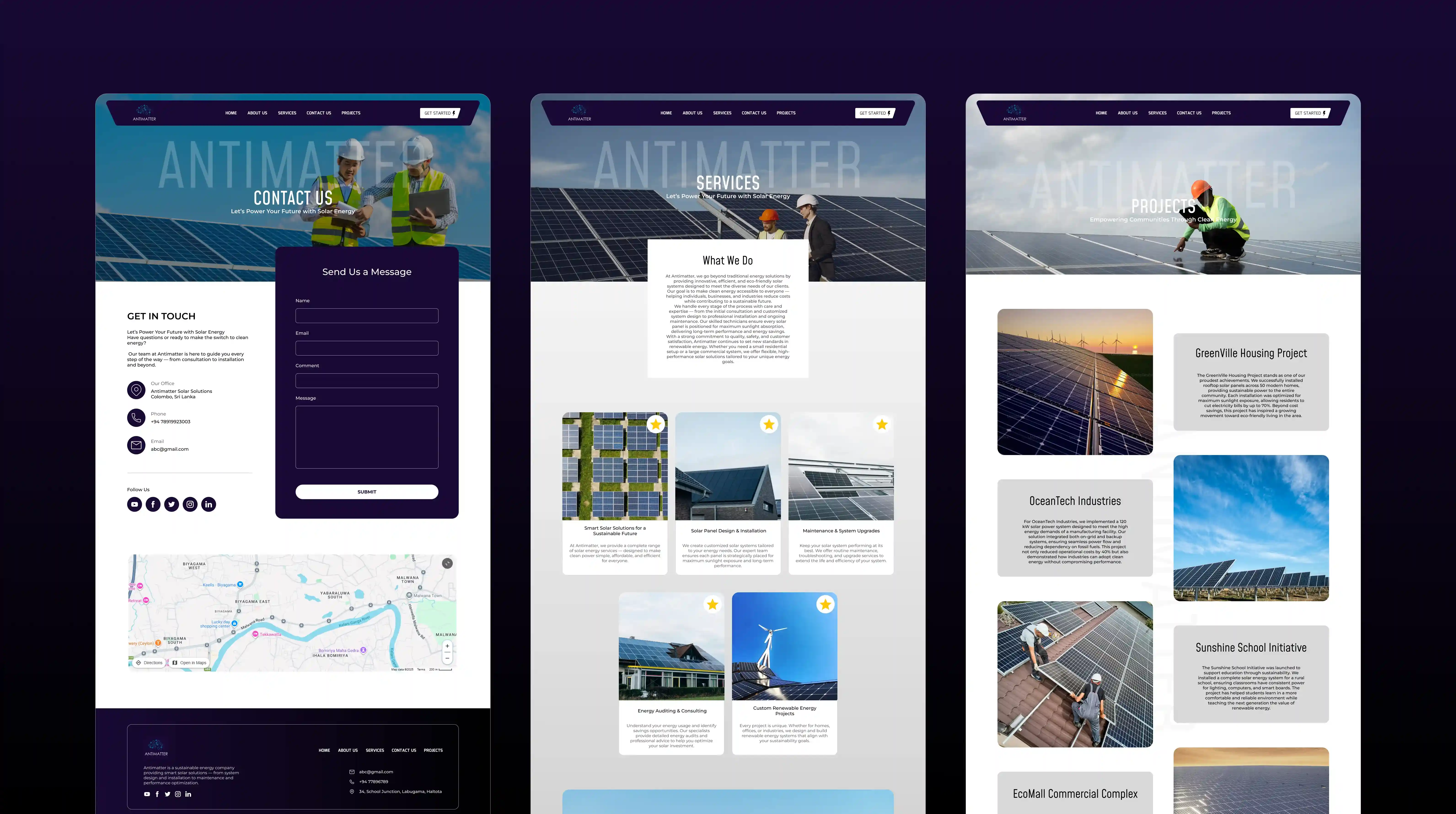 Antimatter — Solar Power Solutions UI