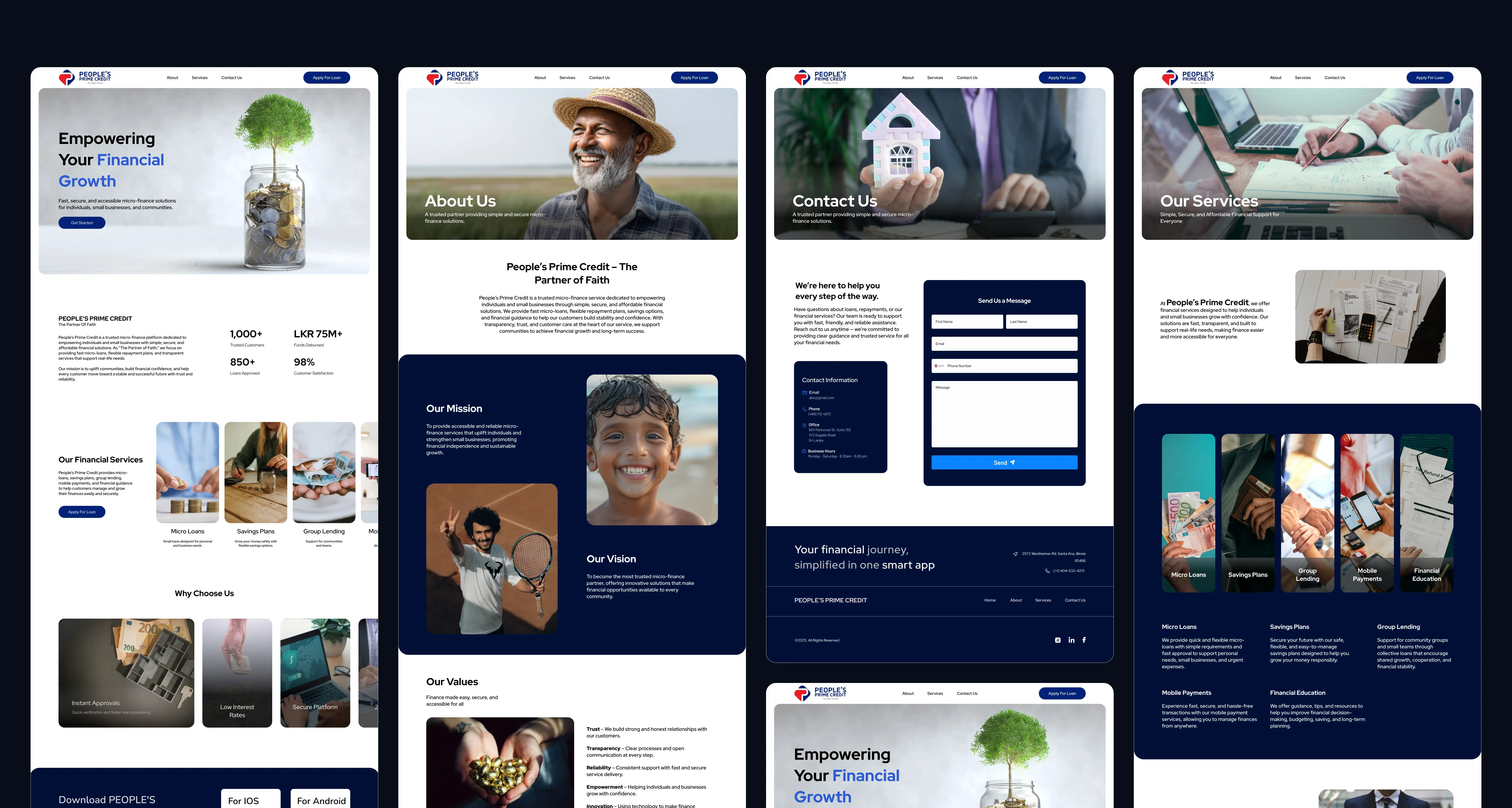People's Prime Credit — Web Application UI