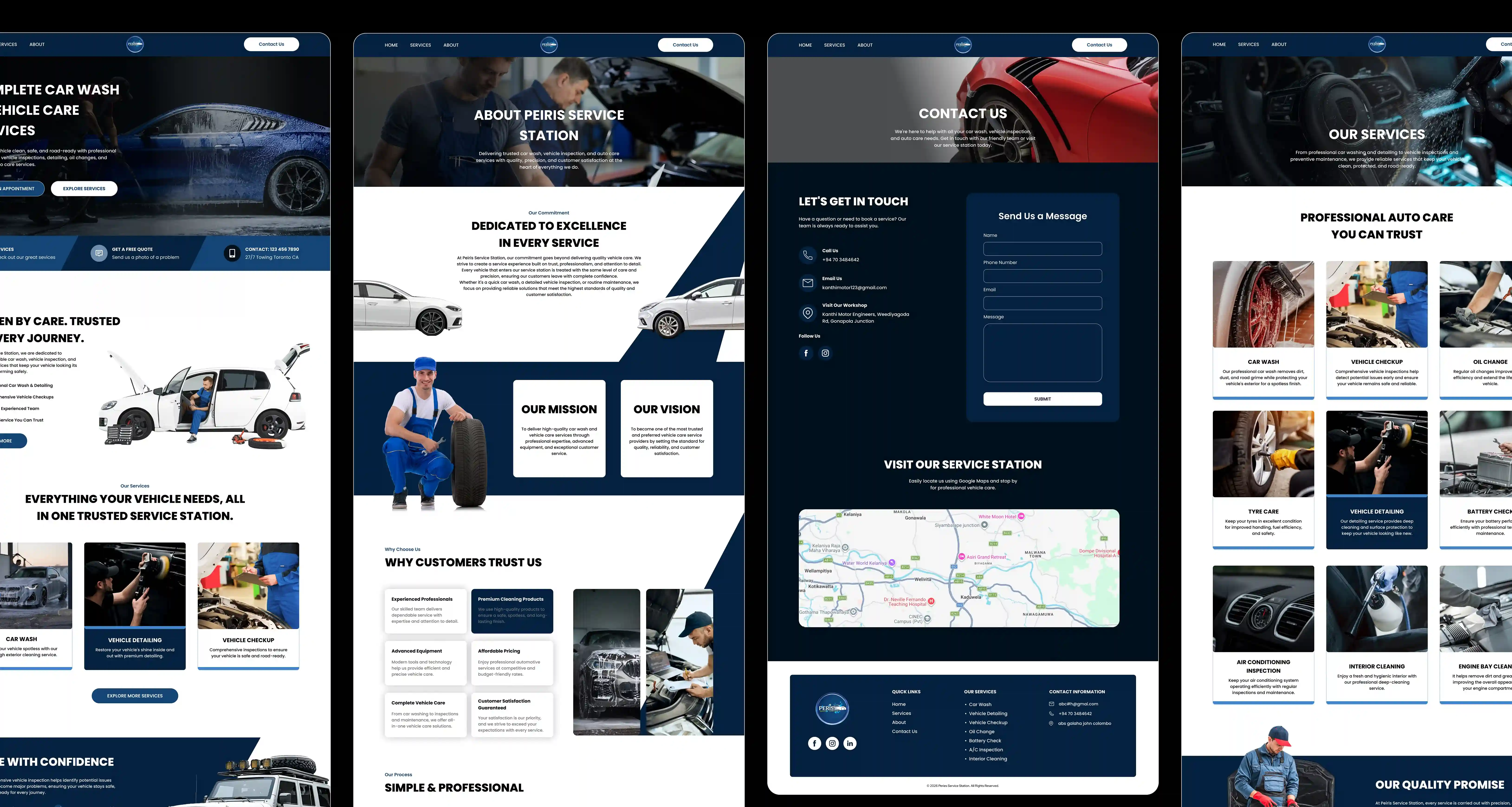 Peries Services — Web Application UI